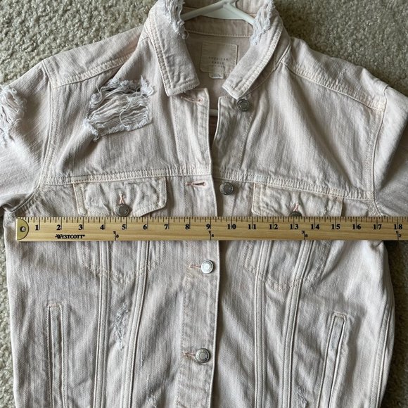 American Eagle Outfitters women's jacket pink distressed  size s - Picture 14 of 14
